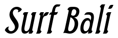 Font BeachThin-Italic: Surf Bali