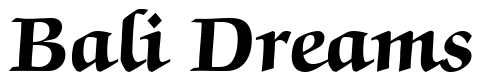Font ZabriskieScriptHeavy-Regular: Bali Dreams