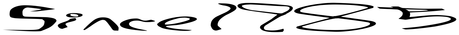 Font 001-Stretched-Strung-Very-Wide: Since 1985