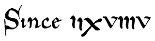 Font 10th-Century-Bookhand-WF: Since 1985