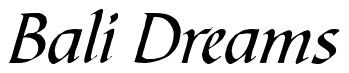 Font Bible-Script-Master: Bali Dreams
