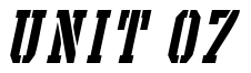 Font Intramural-Stencil-It: UNIT 07