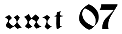 Font Zypresse: UNIT 07
