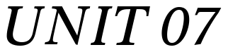 Font 12-Concorde-Italic-13319: UNIT 07