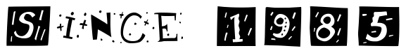Font RetroCapsWB: Since 1985