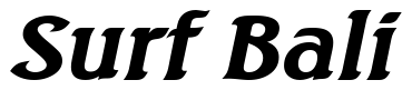 Font BeachWide-BoldItalic: Surf Bali