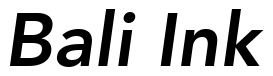 Font 12-Avenir-85-HeavyOblique-76173: Bali Ink