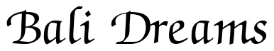 Font ZabriskieScriptSwash-Bold: Bali Dreams