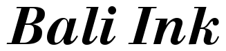 Font 12-Walbaum-Bold-Italic-14263: Bali Ink