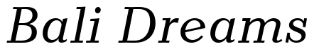 Font 12Candida-13042-Italic: Bali Dreams