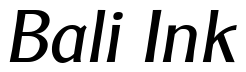 Font Clearly-Gothic-Italic: Bali Ink