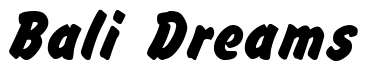 Font Brush-Hand-Regular: Bali Dreams