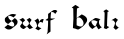 Font Zypresse: Surf Bali