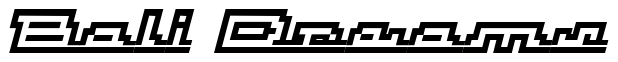 Font Atomic-OutlineScriptItalic: Bali Dreams