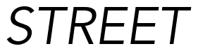 Font 12-Avenir-45-BookOblique-83173: STREET