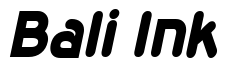 Font 20th-Century-Font-Bold-Italic: Bali Ink