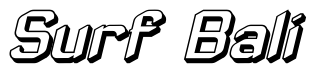 Font Zyphyte-Offset-Oblique: Surf Bali