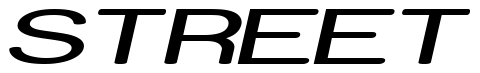 Font Street---Expanded-Italic: STREET