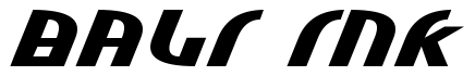 Font Zone-Rider-Ultra-ExpItalic: Bali Ink