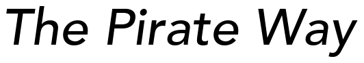 Font 12-Avenir-65-MediumOblique-75173: The Pirate Way