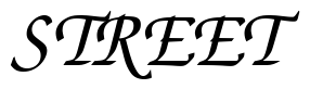 Font ZurichCalligraphic-Italic: STREET