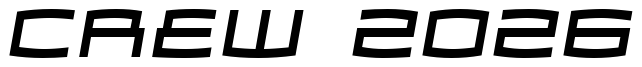 Font Zosma-Italic: CREW 2026