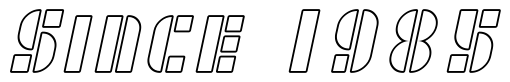Font SF-RetroSplice-SC-Outline: Since 1985