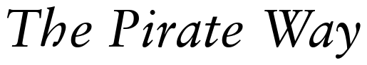 Font 12Sabon-13232-Italic: The Pirate Way