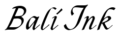 Font ZolaDReg: Bali Ink