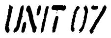 Font SprayStencilCondensed-Oblique: UNIT 07