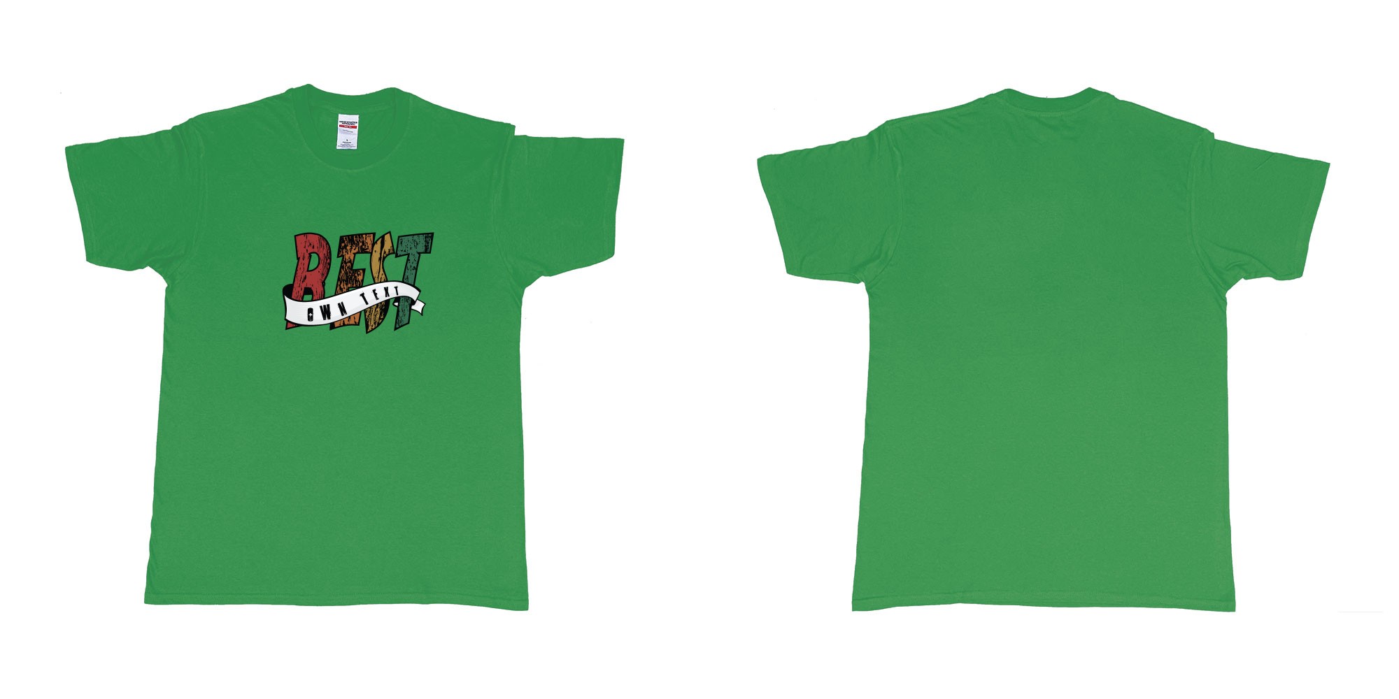 Custom tshirt design best own text friend best own tshirt design in fabric color irish-green choice your own text made in Bali by The Pirate Way