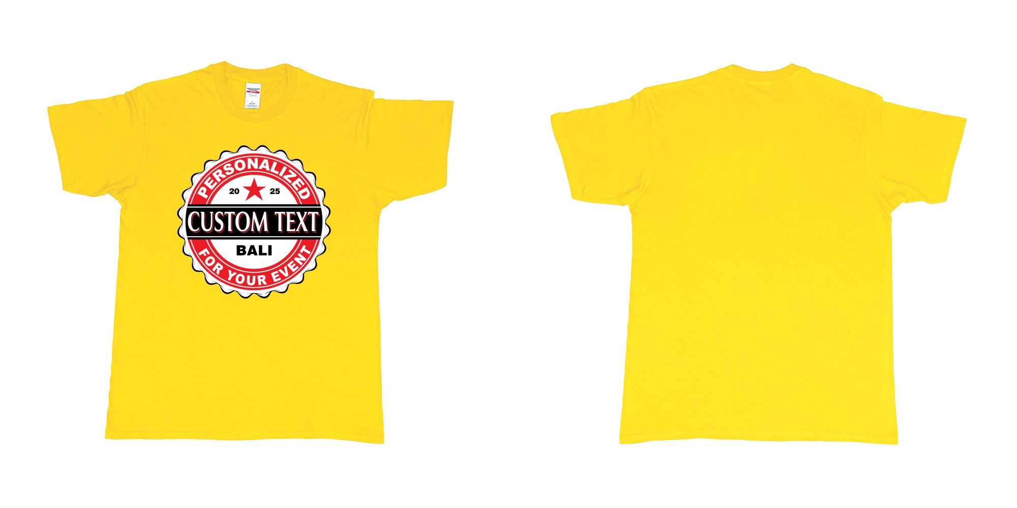 Custom tshirt design bintang beer better cap personalized own text design in fabric color daisy choice your own text made in Bali by The Pirate Way