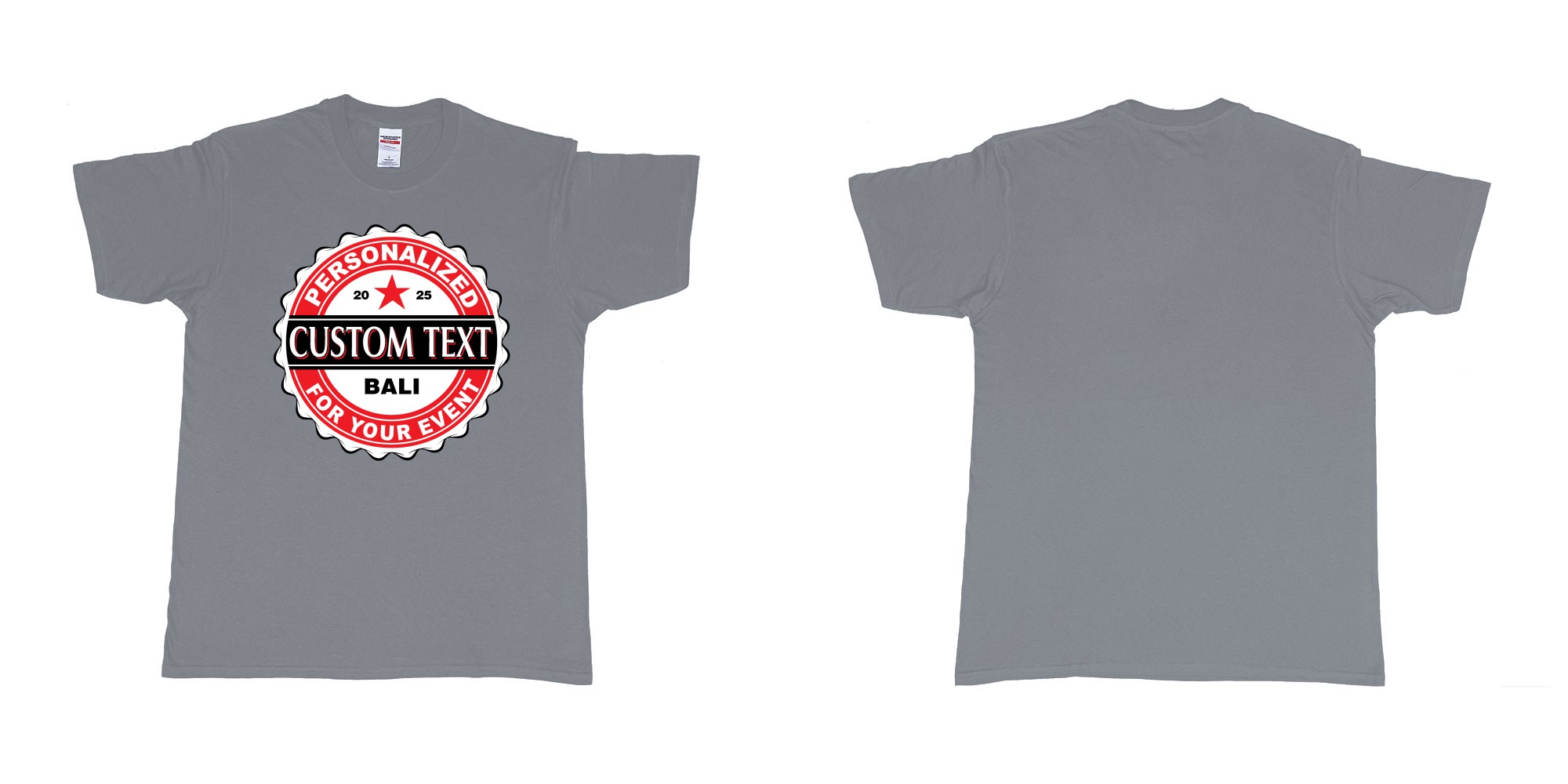 Custom tshirt design bintang beer better cap personalized own text design in fabric color misty choice your own text made in Bali by The Pirate Way