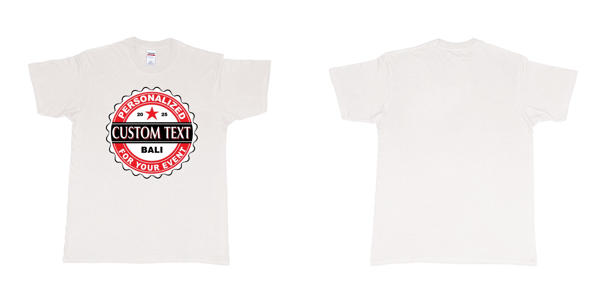 Custom tshirt design bintang beer better cap personalized own text design in fabric color white choice your own text made in Bali by The Pirate Way