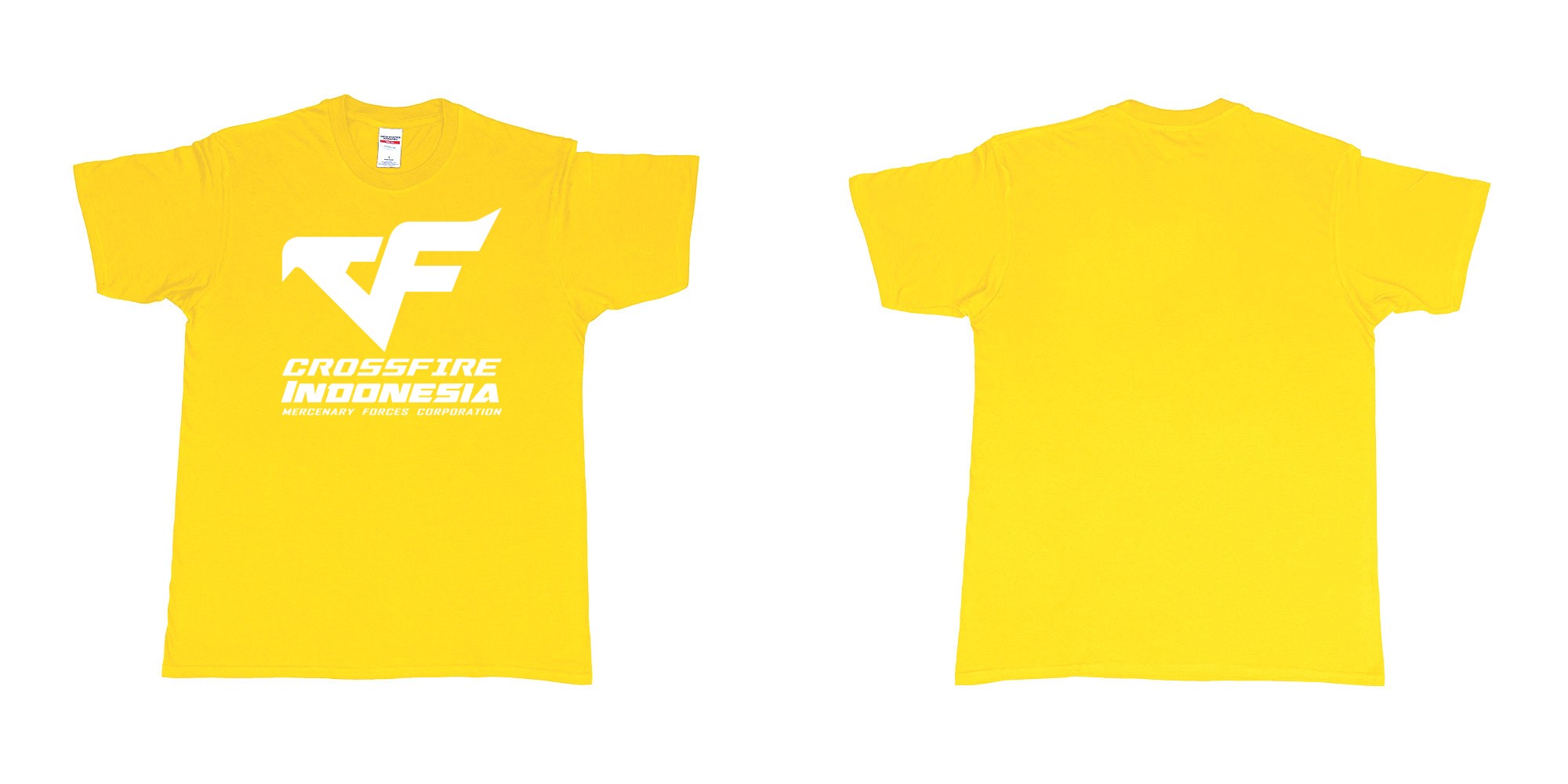 Custom tshirt design crossfire indonesia cfindo in fabric color daisy choice your own text made in Bali by The Pirate Way