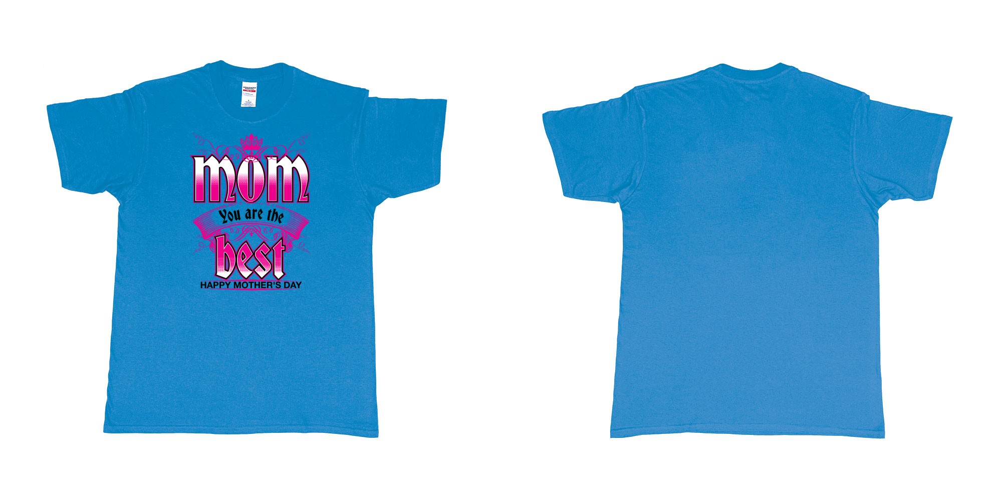 Custom tshirt design crown mom you are the best happy morthers day in fabric color sapphire choice your own text made in Bali by The Pirate Way