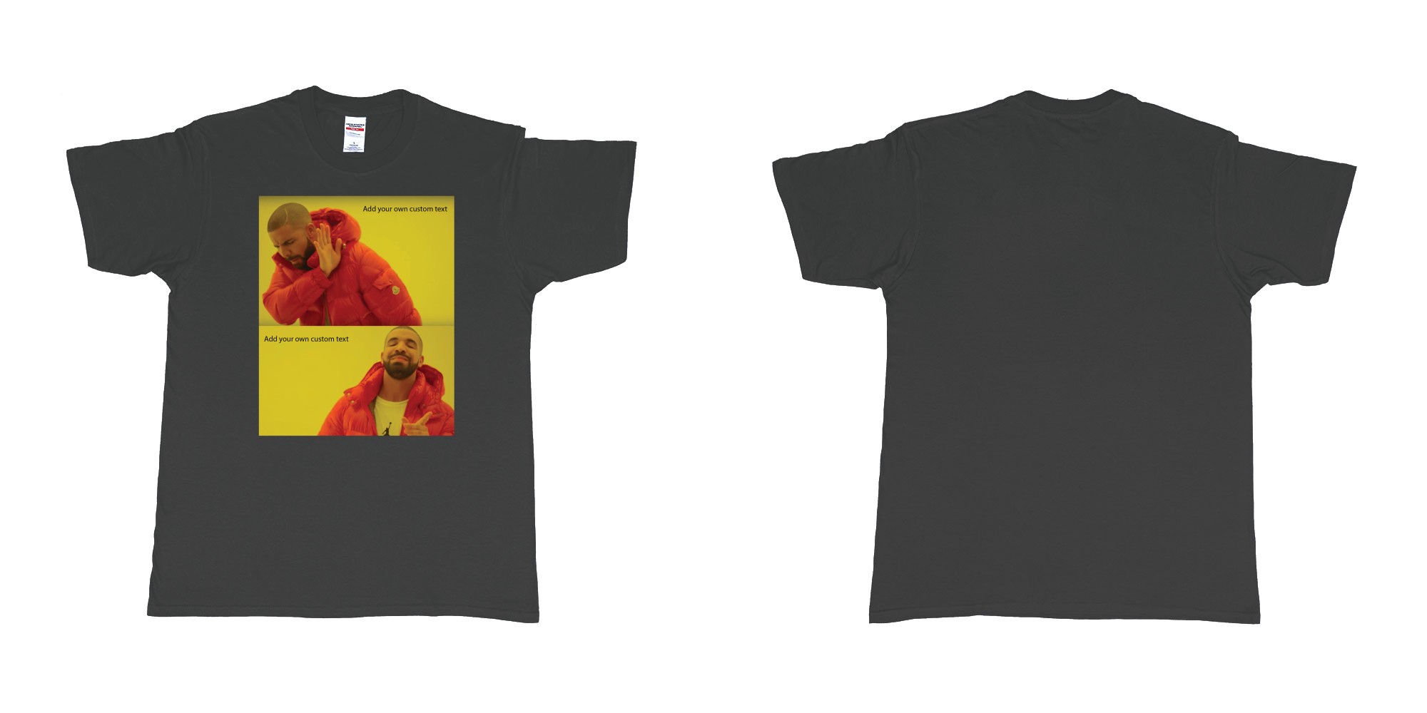Custom tshirt design drake hotline bling custom things you like love hate dont want in fabric color black choice your own text made in Bali by The Pirate Way