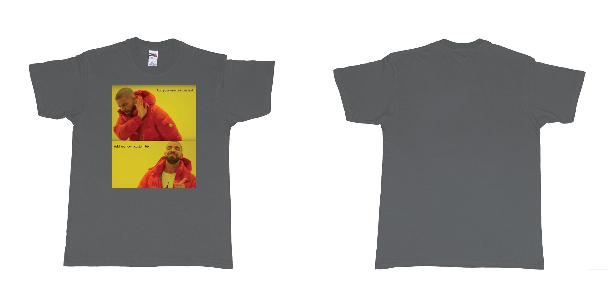 Custom tshirt design drake hotline bling custom things you like love hate dont want in fabric color charcoal choice your own text made in Bali by The Pirate Way