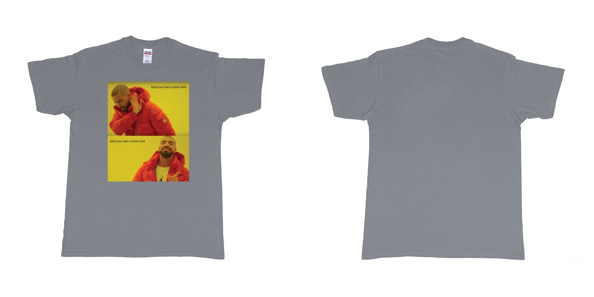 Custom tshirt design drake hotline bling custom things you like love hate dont want in fabric color misty choice your own text made in Bali by The Pirate Way