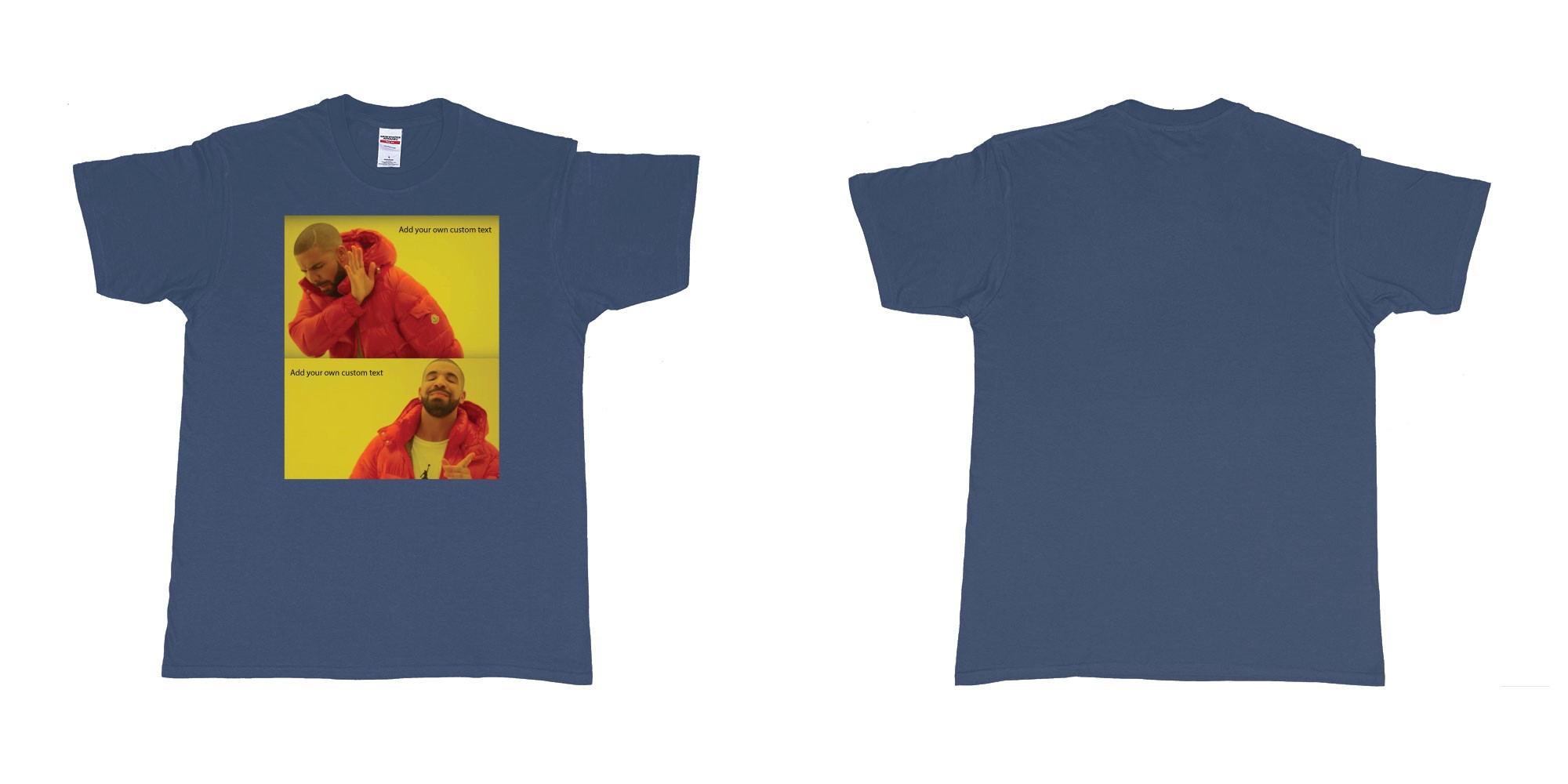 Custom tshirt design drake hotline bling custom things you like love hate dont want in fabric color navy choice your own text made in Bali by The Pirate Way