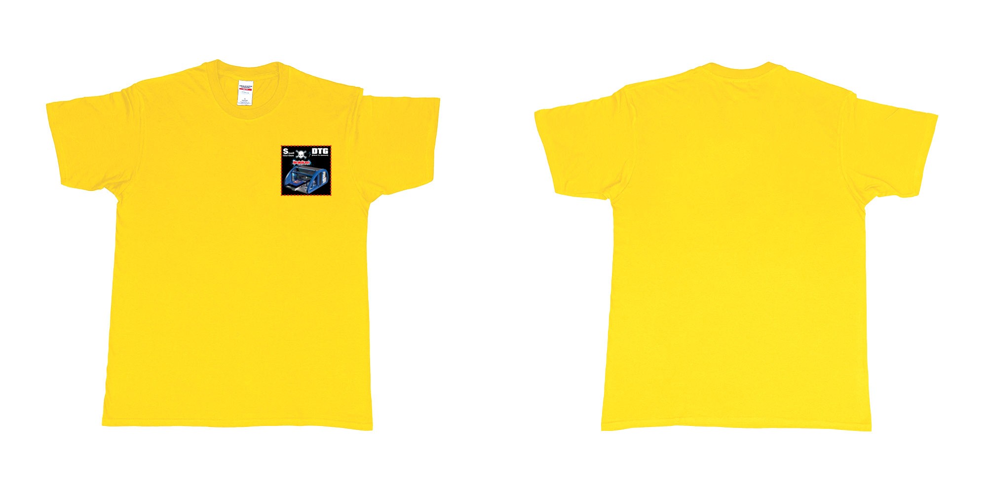 Custom tshirt design dtg printing tshirt small 10x10cm in fabric color daisy choice your own text made in Bali by The Pirate Way