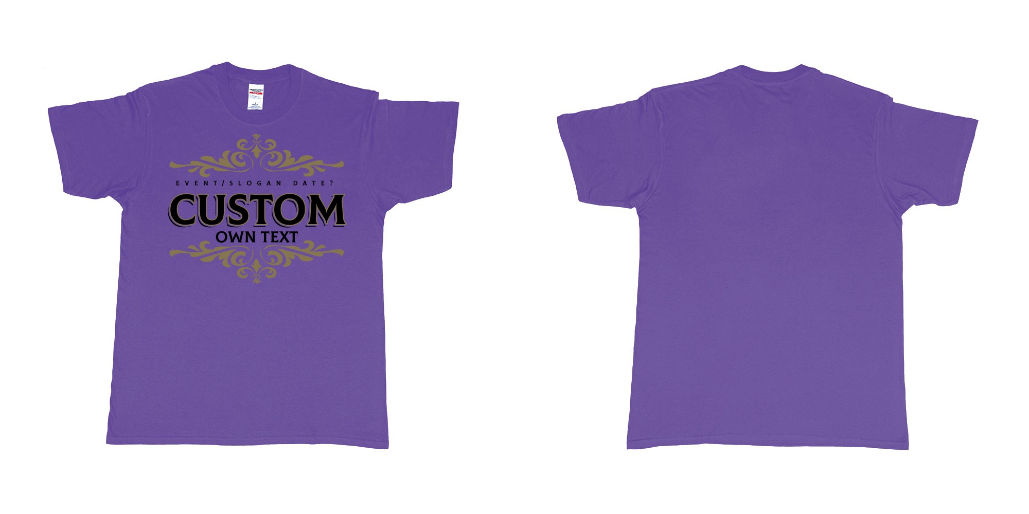 Custom tshirt design el diamante del cielo tequila elegant logo in fabric color purple choice your own text made in Bali by The Pirate Way