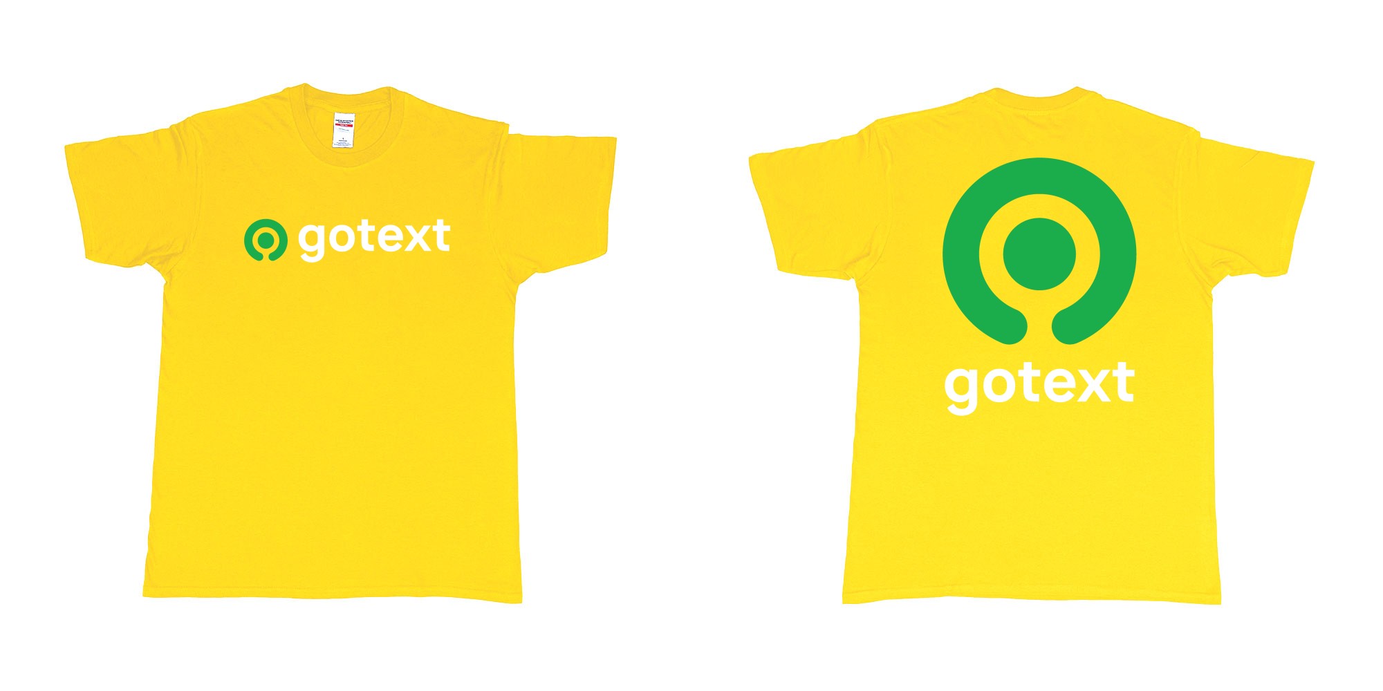 Custom tshirt design gojek logo go custom text tshirt printing bali in fabric color daisy choice your own text made in Bali by The Pirate Way