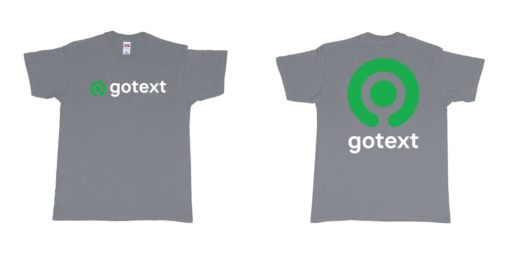 Custom tshirt design gojek logo go custom text tshirt printing bali in fabric color misty choice your own text made in Bali by The Pirate Way
