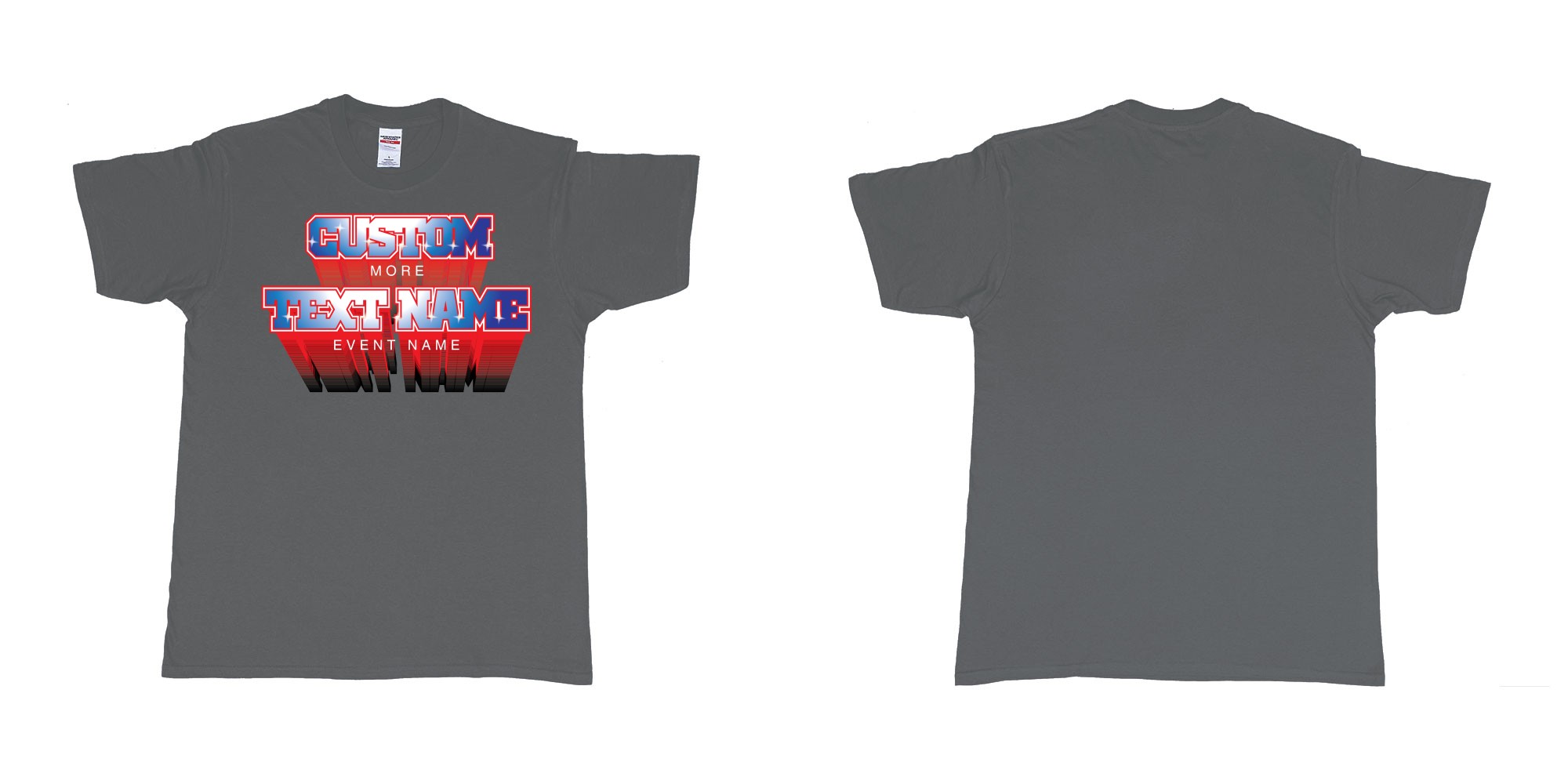 Custom tshirt design he man masters of the universe custom text in fabric color charcoal choice your own text made in Bali by The Pirate Way