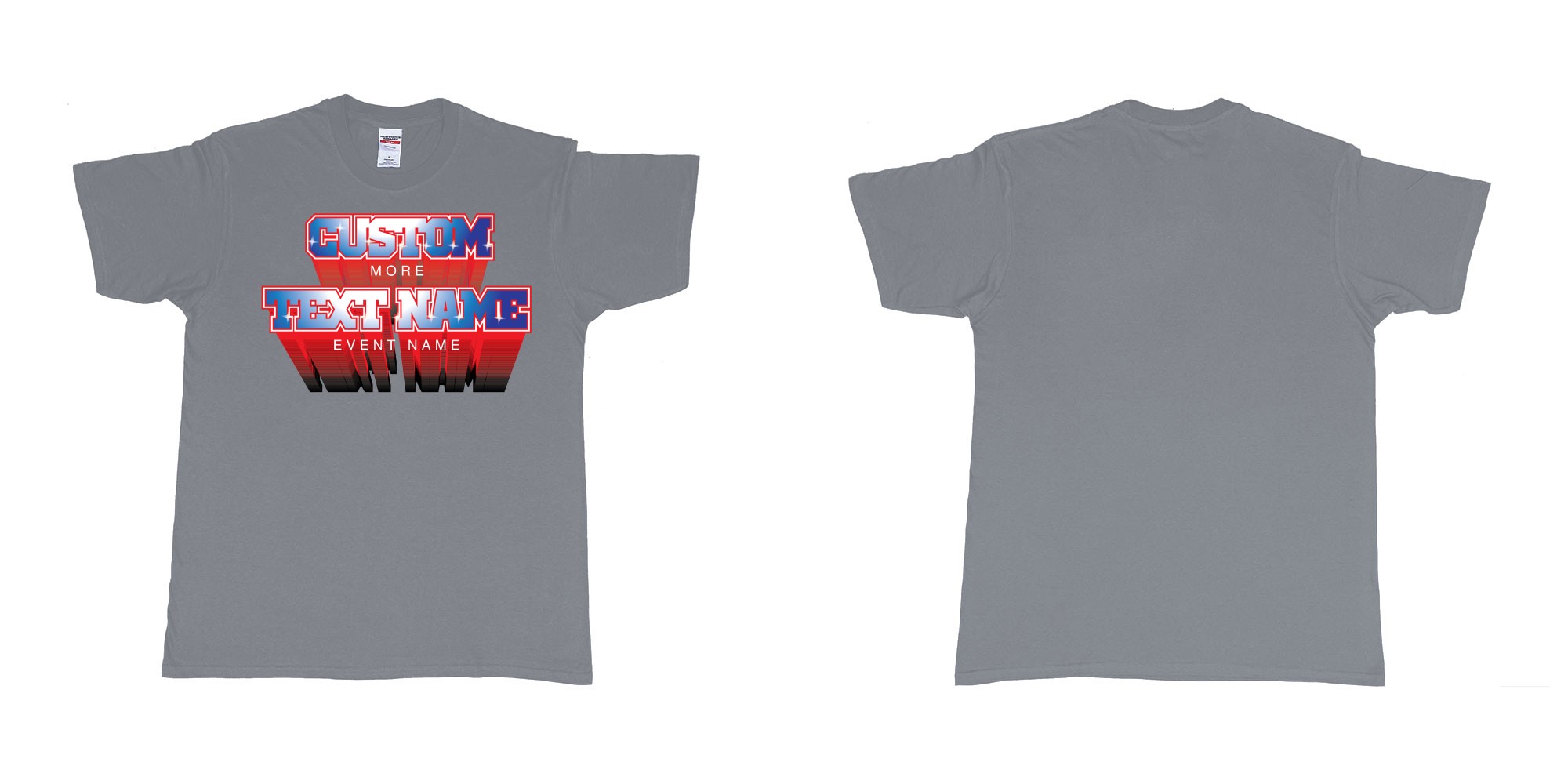Custom tshirt design he man masters of the universe custom text in fabric color misty choice your own text made in Bali by The Pirate Way