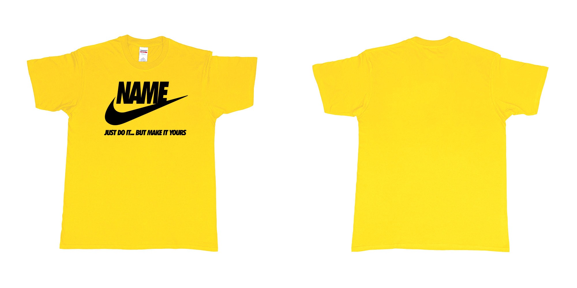 Custom tshirt design nike just do it but make yours own custom text bali in fabric color daisy choice your own text made in Bali by The Pirate Way