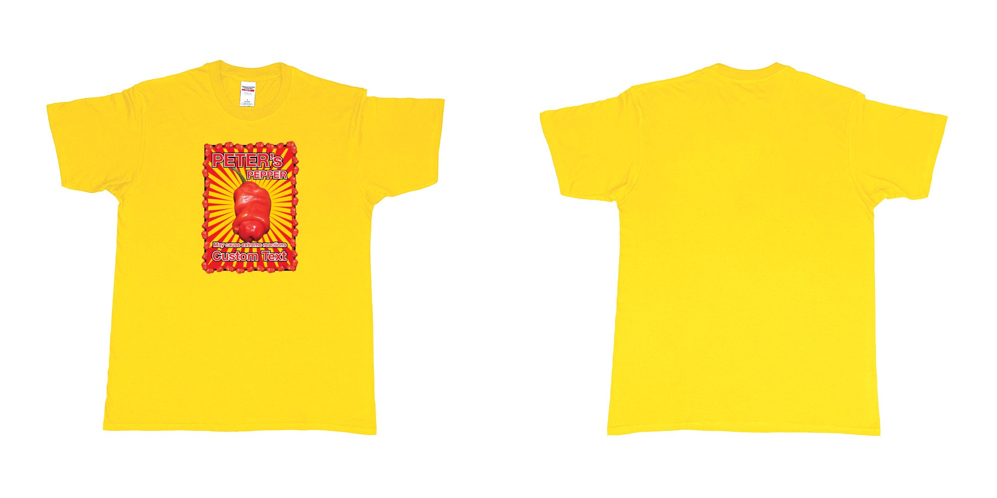 Custom tshirt design peters pepper custom text print in fabric color daisy choice your own text made in Bali by The Pirate Way