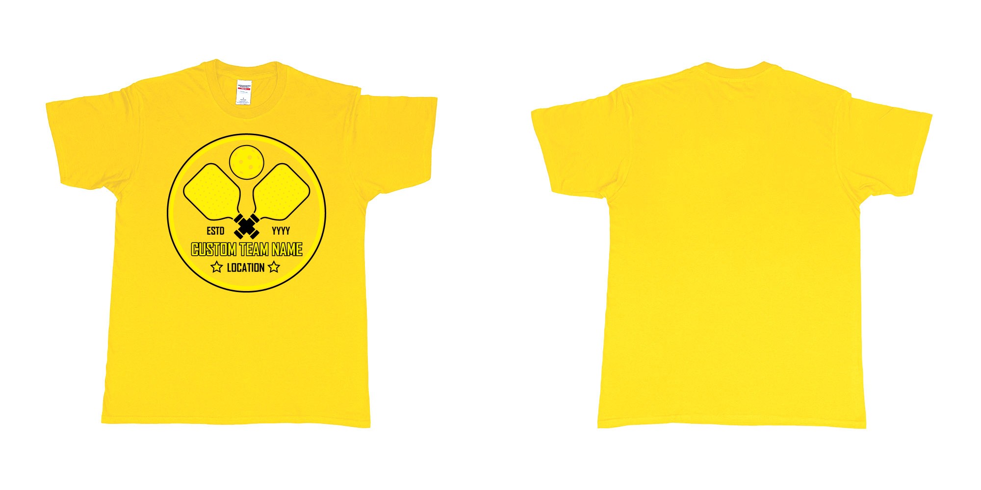 Custom tshirt design pickleball club team own custom design print bali in fabric color daisy choice your own text made in Bali by The Pirate Way