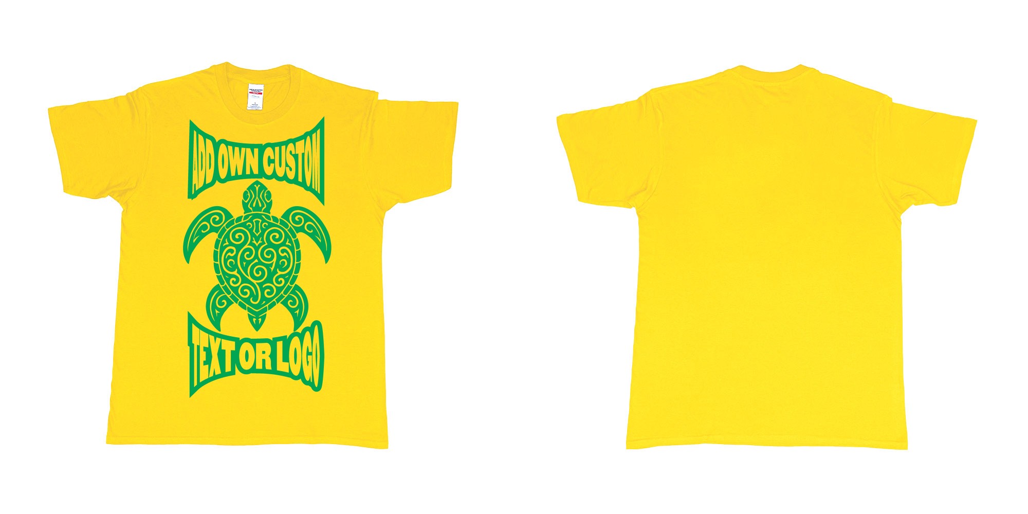 Custom tshirt design print turtle tribal add own custom text or logo bali design in fabric color daisy choice your own text made in Bali by The Pirate Way